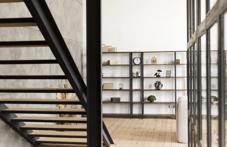 minimalist-modern-book-shelf-stairs